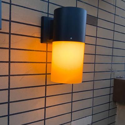 LED Flame Outdoor Solar Wall Sconce Lanterns Aluminum 5V 150mA