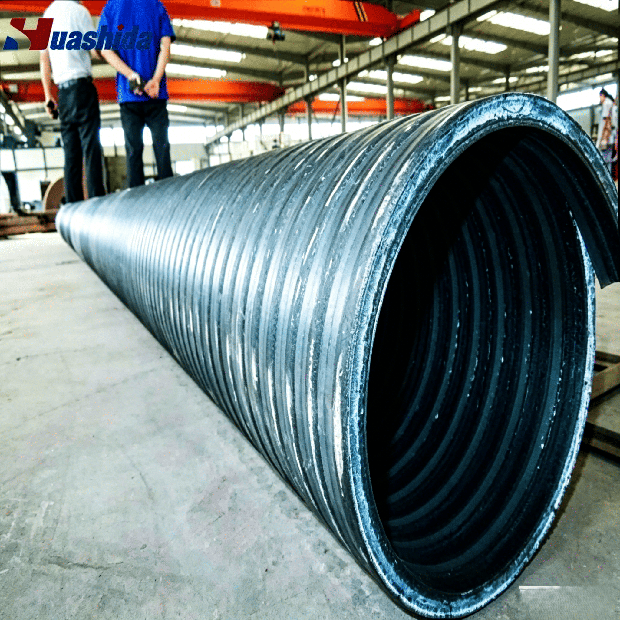 HDPE PP PVC Double Wall Corrugated Pipe Line for Municipal Sewage Drainage