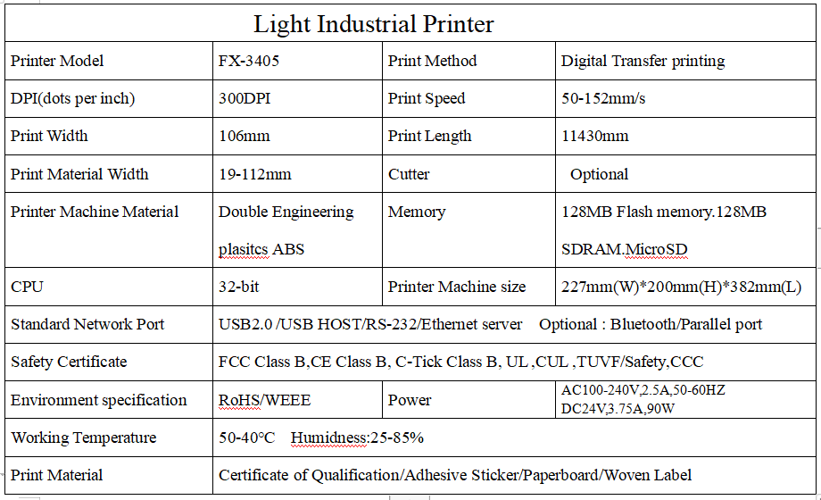 Определение миниатюрного промышленного принтера ярлыка одежды Washable высокоскоростное высокое