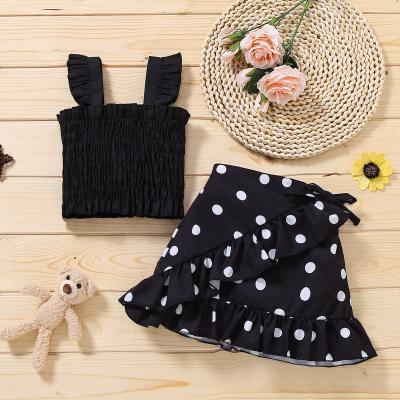 terno curto da roupa das crianças do verão de 0.8M 31.5in com a saia para meninas