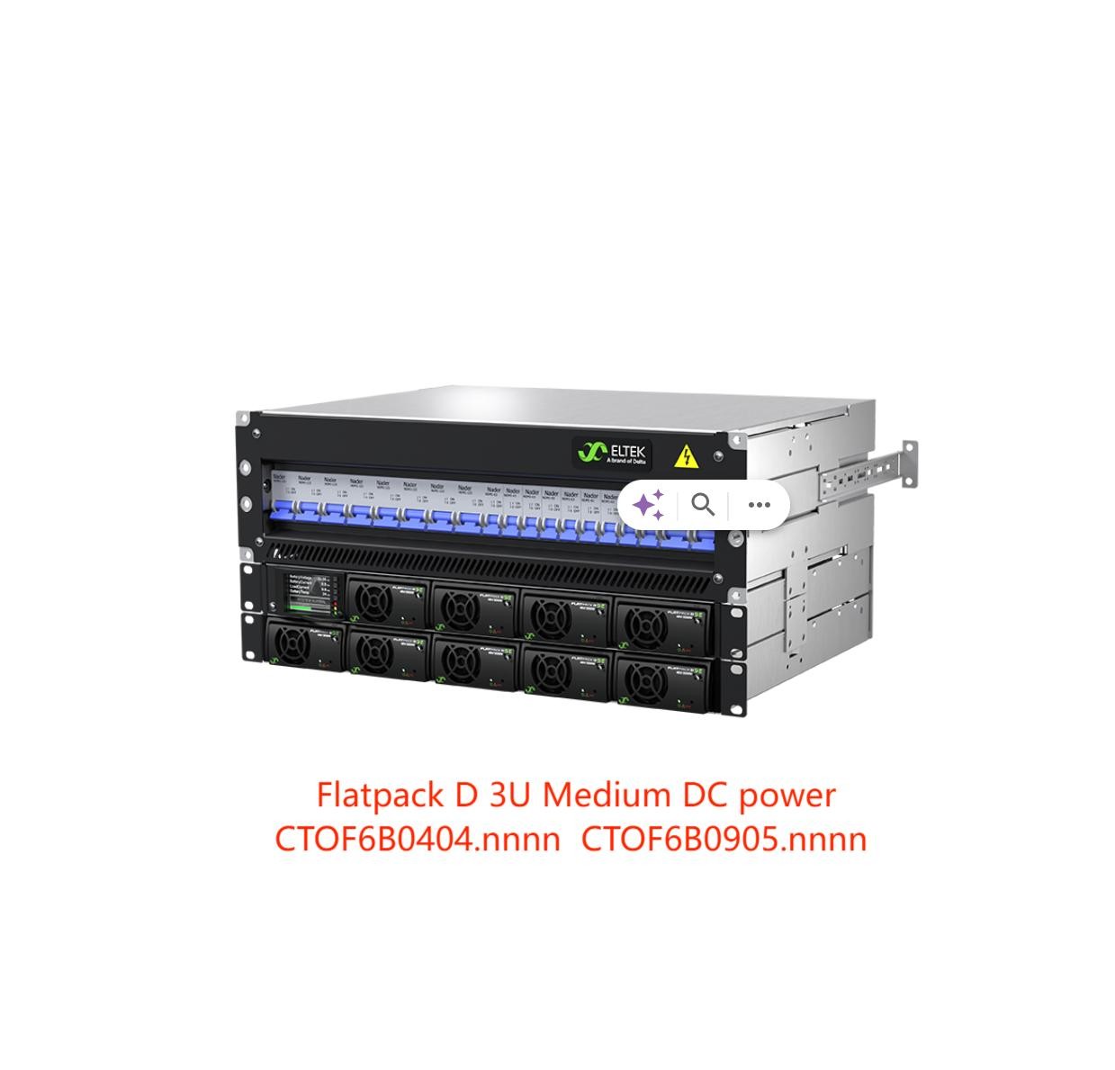 Eltek Flatpack D 3U 48Vdc 15KW Среднее распределение постоянного тока для гибких решений по постоянному току CTOF6B0404.Nnnn