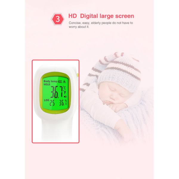 ROHS Medical Lcd Display 65g Non Contact Forehead Thermometer