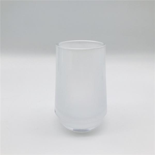 Frosted White Glass Bathroom Accessories Set 6pcs Waterdrop Shape Acid Wash Toilet Brush Holder