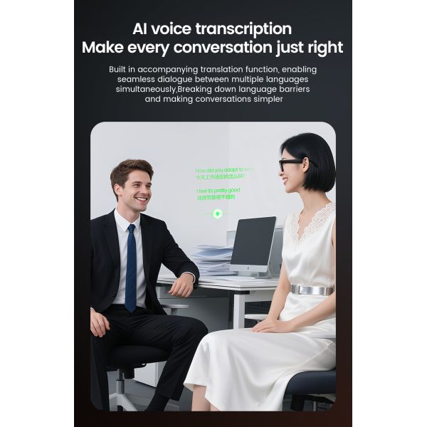 AI Sports Glasses Half-Frame Design G5 Smart Glass Al-Powered Translation