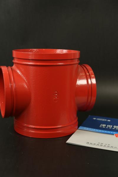 Threaded Connection four way cross Ductile Iron Commercial Needs