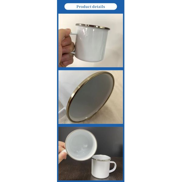 Factory Direct White Stainless Steel Enamel Cup for Sublimation Personalized Design for Promotional & Business Gifts