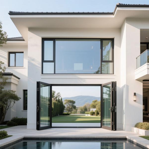 Ventana corrediza de aluminio de 140 mm con sistema de cierre multipunto