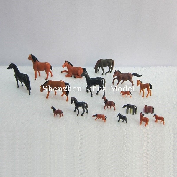 1:150 color horse,model animal,model horse,model material,HO animal,painted horse,colorful horses