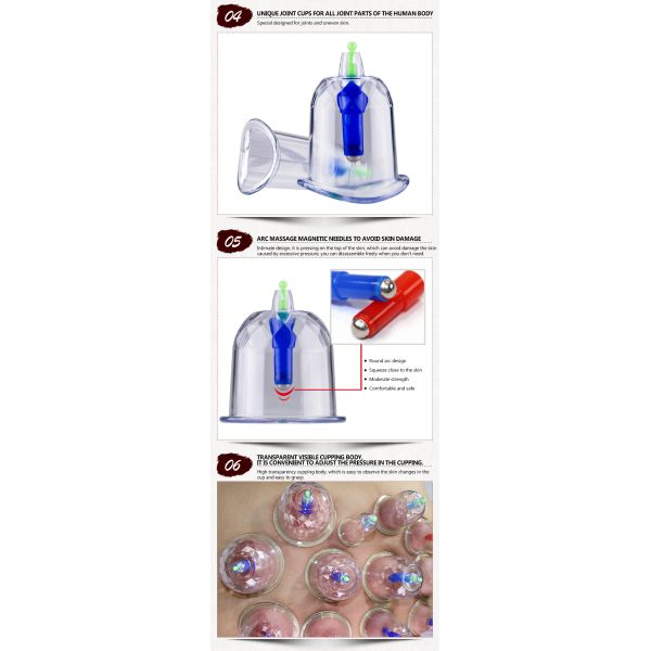 Thick Cupping Wall 32pcs Health Medical Massager Vacuum Suction Hijama Cups Cupping Set