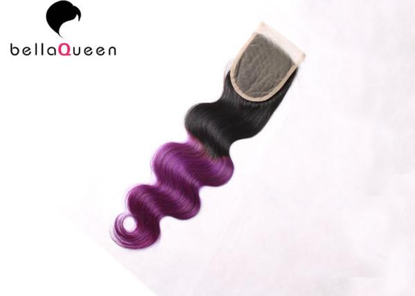 Roxo natural da onda 1b+ do corpo do fechamento do cabelo do cabelo humano da onda do corpo de Ombre