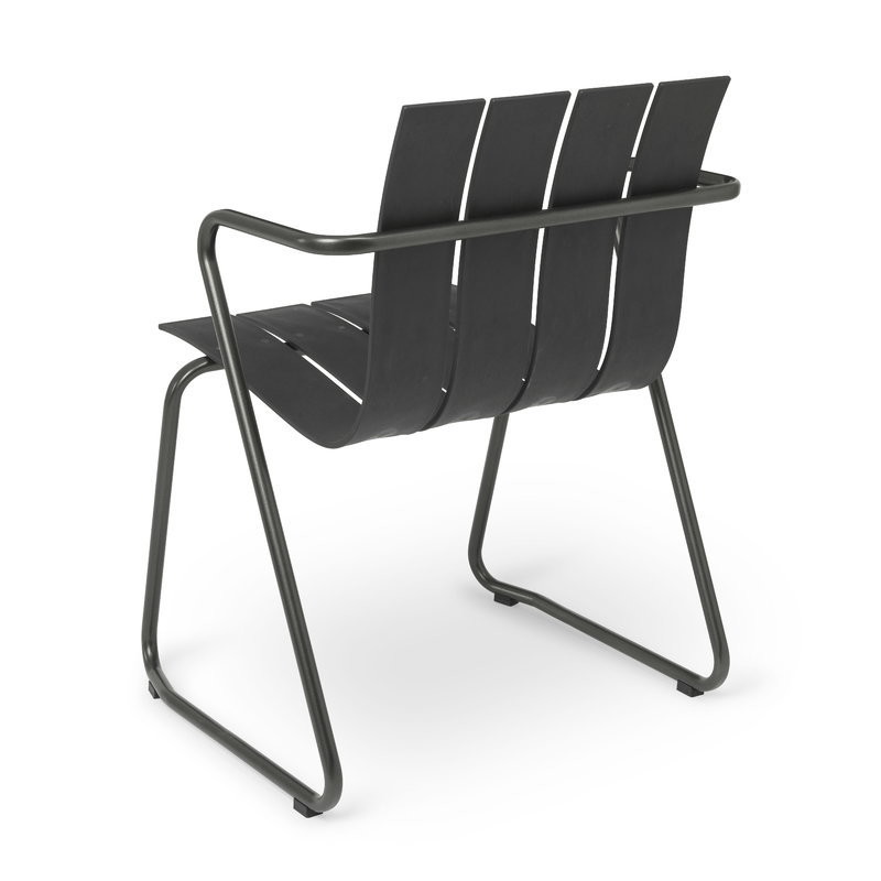 Metal Steel Garden Chair Set with Minimalist Design Plastic Wood Armchair by AJUNION