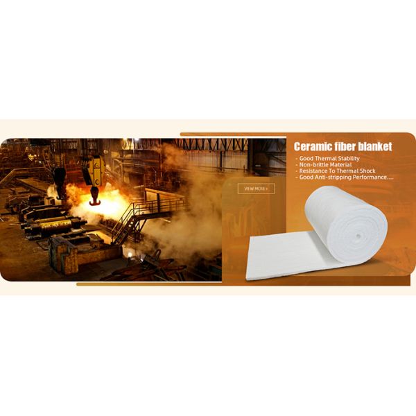 1430C 96KG 128KG Ceramic Fiber Blanket 2300F 2600F Double Needle Alumina Silicate Blanket