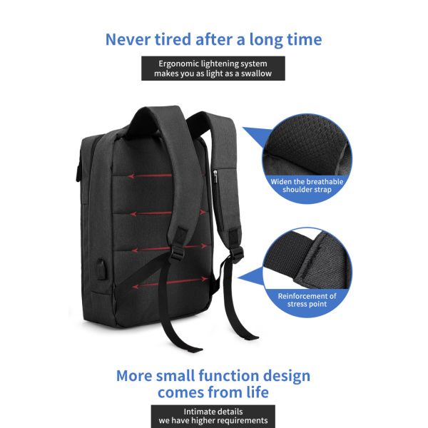 Logo personnalisé de haute qualité chargeur USB hommes ordinateur portable d'affaires sac à dos école imperméable sac à dos homme sac à dos sac à dos sac à dos portable