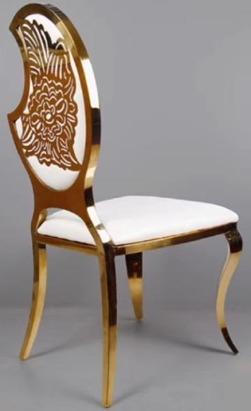 Wedding Party Event Golden Stainless Steel frame Wedding Chair Dining chair