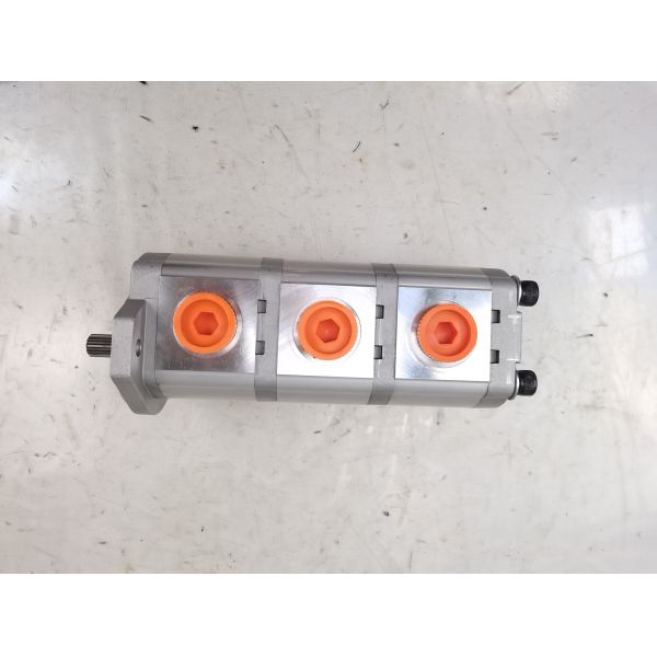 12+12+10 10T R Thread Hydraulic Pump Steel and aluminum alloys  160kPa-250kPa Middle and high pressure external meshing gear pump Hydraulic Pump Heavy Machinery