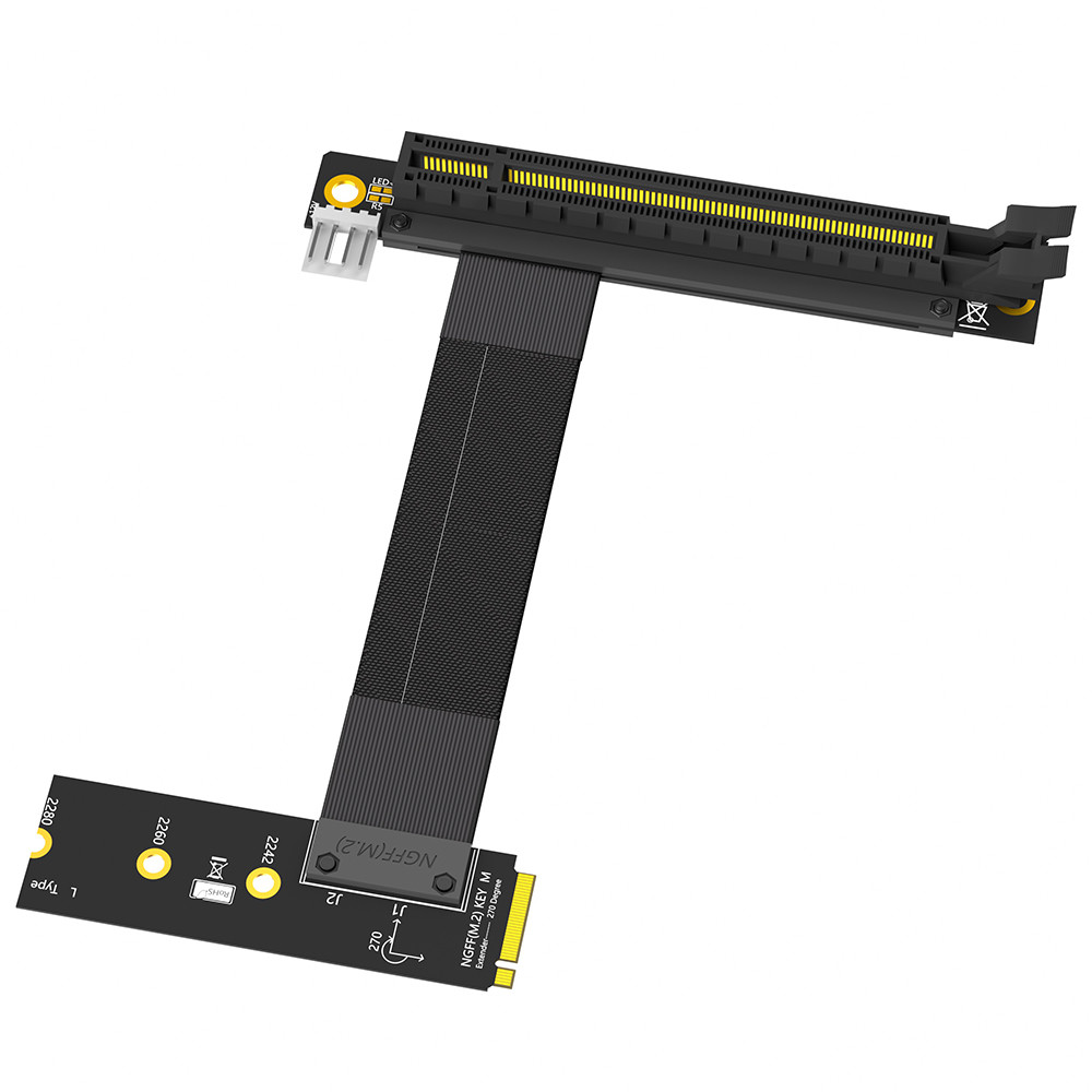 M.2 NGFF Ключ M к кабелю PCI-E Express Extender Карта графики 16x Карта адаптера PCIE Riser Nvme