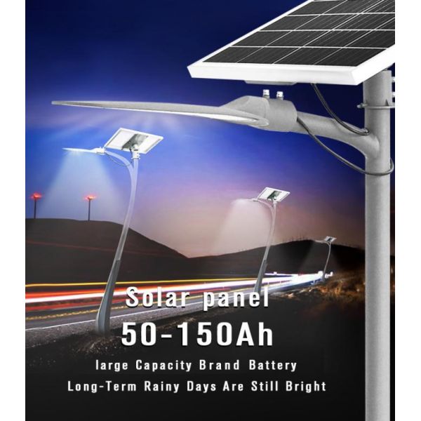 Lumière solaire de jardin en plein air à haute puissance étanche à l'eau 150W 16500lm ROHS