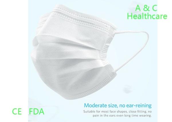 3 Ply Non Woven Kids Surgical Mask Ear Hook Headband Adjustable