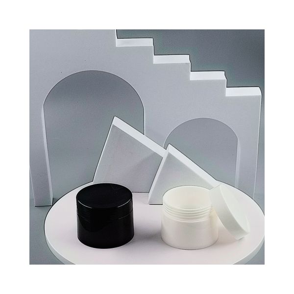 Двухслойные кремовые банки Пластиковые банки для косметики 15 мл 30 мл 50 мл Образец предоставлен