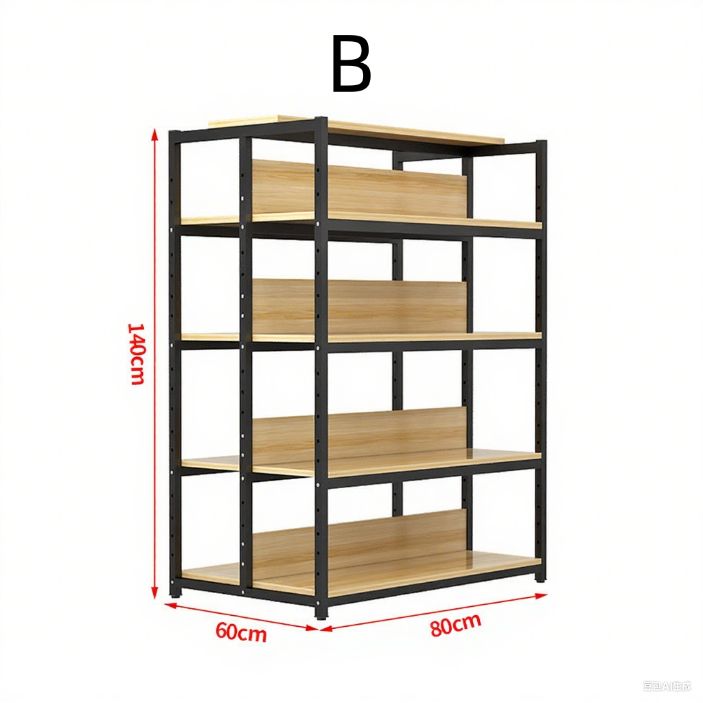 4-Layer Adjustable Supermarket Shelves Black Painted Metal Retail Racks with Mobile Heavy Duty for Tools Garage Food Storage