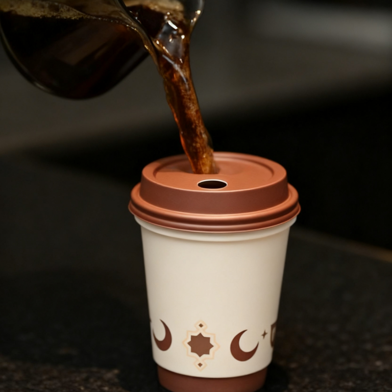 Taza de café desechable de doble capa para llevar, con logotipo personalizado impreso