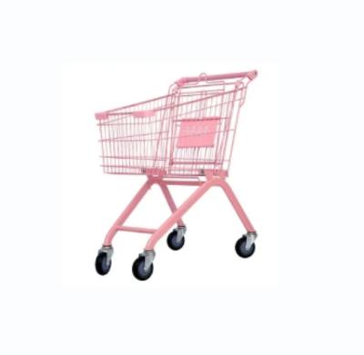 Pink Shopping Trolley Cart Single Layer Double Layer Shopping Cart