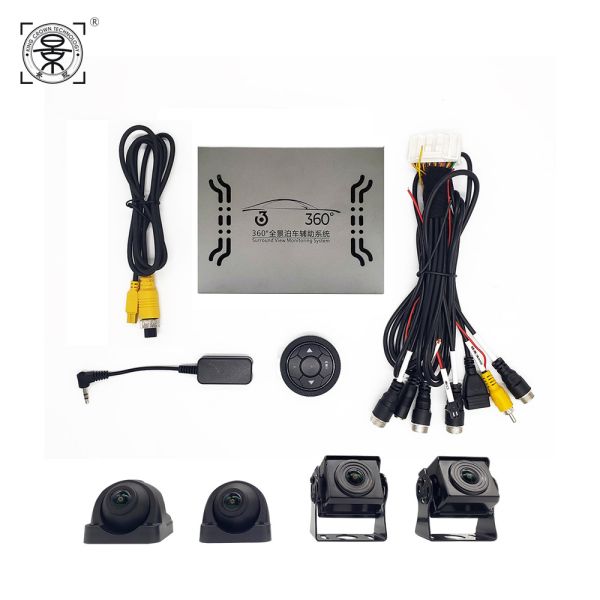1080P 360° Surround Bus Monitoring System with 3D Birdview Wide-Angle Cameras & Parking Assistance Module