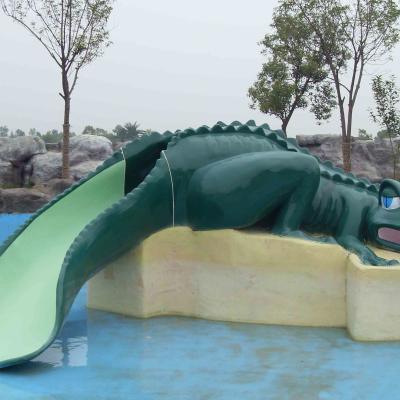 Corrediças pequenas da associação de água das crianças, corrediça do crocodilo da fibra de vidro do parque da água do divertimento