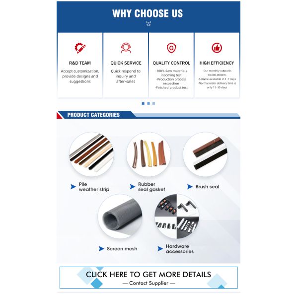 EPDM Weatherstrips Window Seals Strip for Apartment BLACK/GRAY/BROWN/WHITHE/OTHER Colors