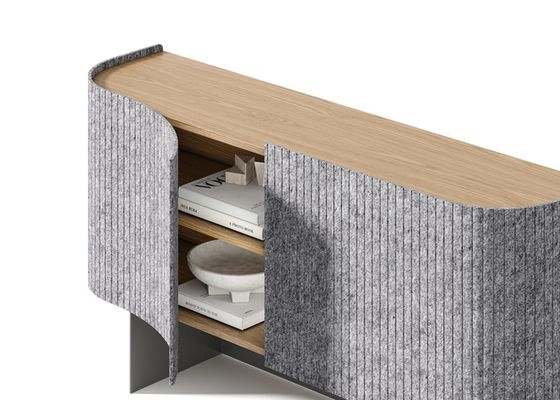 V Varna L-Shape Structure Conference Table with Modern Retro Styling and Multiple Sizes