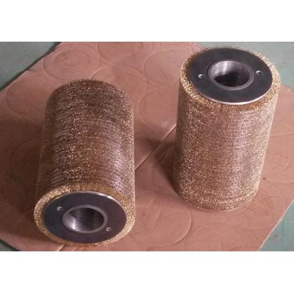 Retread Tire Industrial Roller Brushes Steel Wire Material For Rubber Tire Recycling