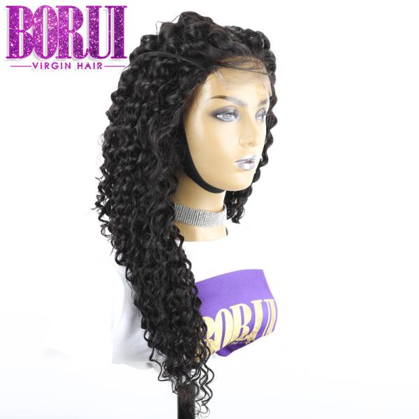 Dyed Custom Lace Closure Wig Pre Plucked Deep Wave With Baby Hair Bleach