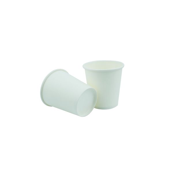 Plain White Single Wall Coffee Cups 6oz For Hot Beverage And Hot Tea