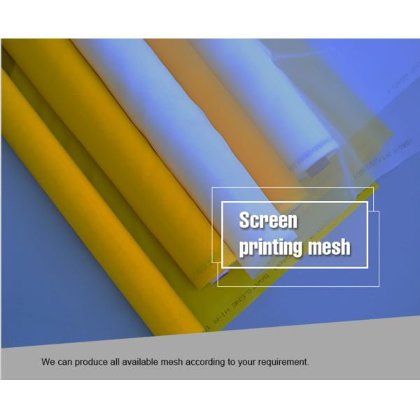 Factory price 60-420 yellow white polyester silk screen printing mesh for textile screen printing