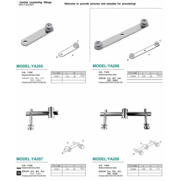 Stainless Steel 304 Wall-Mounted Flange for Railing Support Posts