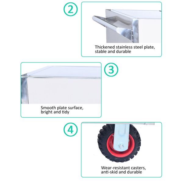 Medical Stainless Steel Sterile Services Transport Trolley For Hospital CSSD