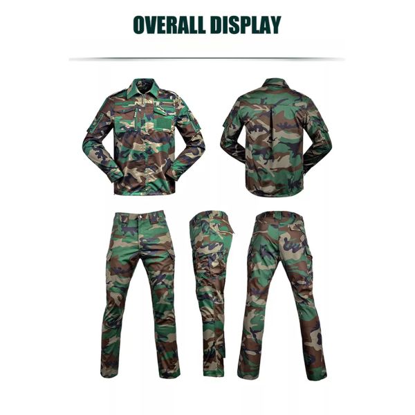 Anti-UV Protection Woodland BDU Training Guard Uniforms Custom Clothing 1.5 per Set