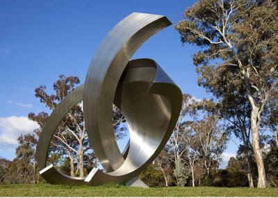 Grande escultura decorativa de aço inoxidável abstrata moderna do jardim