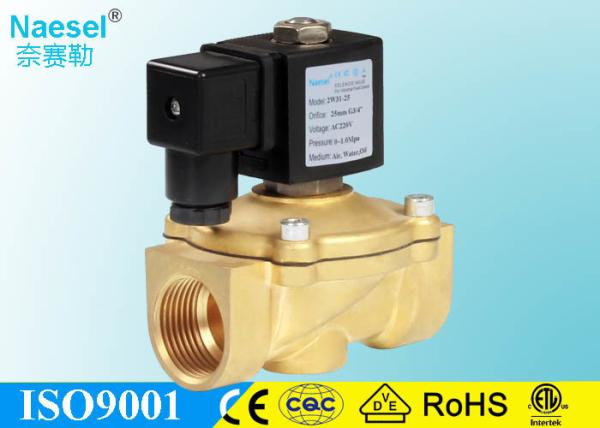 1 / 2  Pilot Operated Solenoid Valve , Brass Normally Open Solenoid Valve