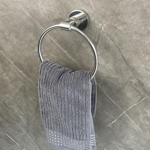 Rust Free Bathroom Towel Rings Wall Mounted Sus304 Polished Mirror Finish