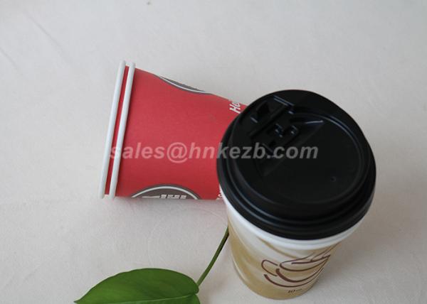 Take Away Disposable Paper Coffee Cups Custom Printed Single / Double PE Coated