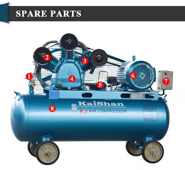 8 bar Piston Industrial Air Compressor Movable 7.5HP 5.5KW