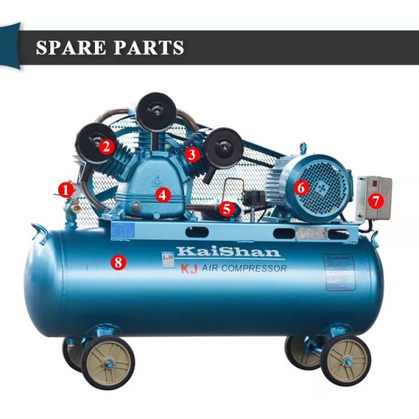 8 bar Piston Industrial Air Compressor Movable 7.5HP 5.5KW