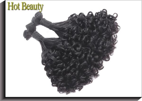 Unprocessed Funmi Human Raw Virgin Hair Extensions No Tangle No Shed Curly Hair