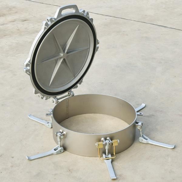 Aluminum Alloy Quick-opening Manhole Cover With Six-claws for Bulk Powder Cement Tank Sturdy Design Tempreture -20°- 70°
