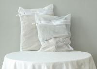 Forme de lavage de rectangle de sac de blanchisserie de filet de maille de sous-vêtements avec la tirette en plastique