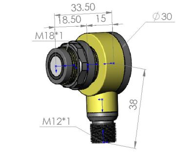 4 sensor impermeável ultrassônico do plástico PZT do conector de Pin