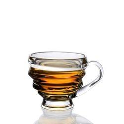 Best selling 6oz  Crystal Clear Transparent Coffee Mug Tea Glass
