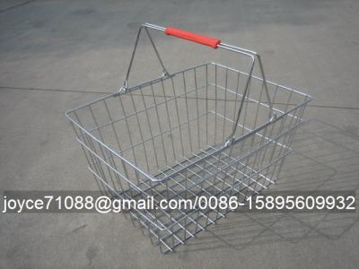 Convenient Metal Shopping Baskets , Supermarket / Grocery Store Baskets