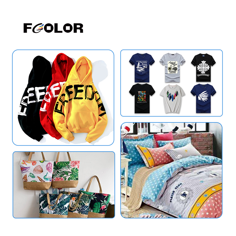 FCOLOR HOT PET Film Transfer Pigment Ink for Epson DX5 XP600 L1800 L805 DTG Textile Printer